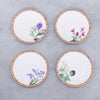 Beatriz Ball Serveware Beatriz Ball VIDA Bamboo Floral Salad Plates Set of 4 (White and Multi)