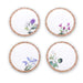 Beatriz Ball Serveware Beatriz Ball VIDA Bamboo Floral Salad Plates Set of 4 (White and Multi)