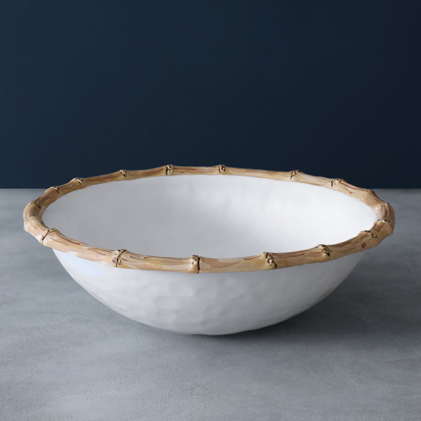 Beatriz Ball Serveware Beatriz Ball VIDA Bamboo Large Salad Bowl (White and Natural)