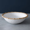 Beatriz Ball Serveware Beatriz Ball VIDA Bamboo Large Salad Bowl (White and Natural)
