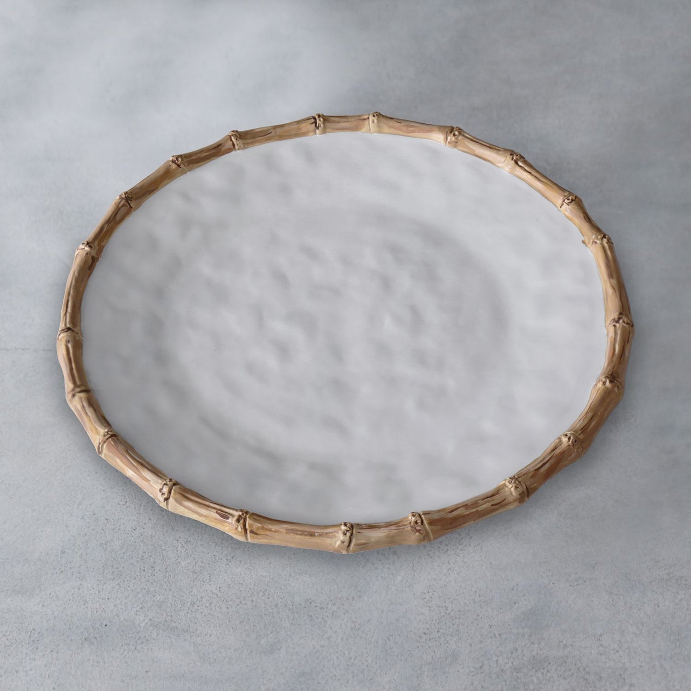 Beatriz Ball Serveware Beatriz Ball VIDA Bamboo Round Platter (White and Natural)