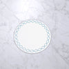 Beatriz Ball Serveware Beatriz Ball VIDA Round Embroidered Quatrefoil 15.5" Round Placemats Set of 4 (Blue)