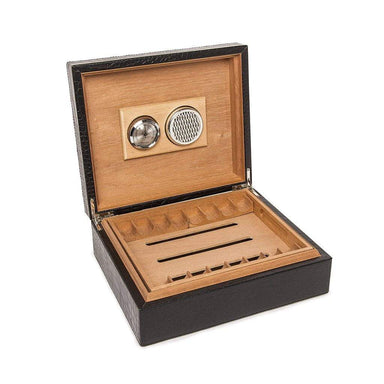 Brouk & Co Giftware Black Croc Cigar Humidor