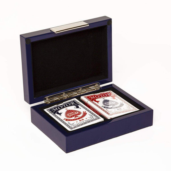 Brouk & Co Giftware Blue Lacquer Poker set