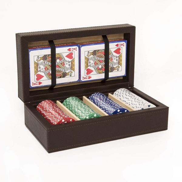 Brouk & Co Giftware Chocolate Brown Poker set