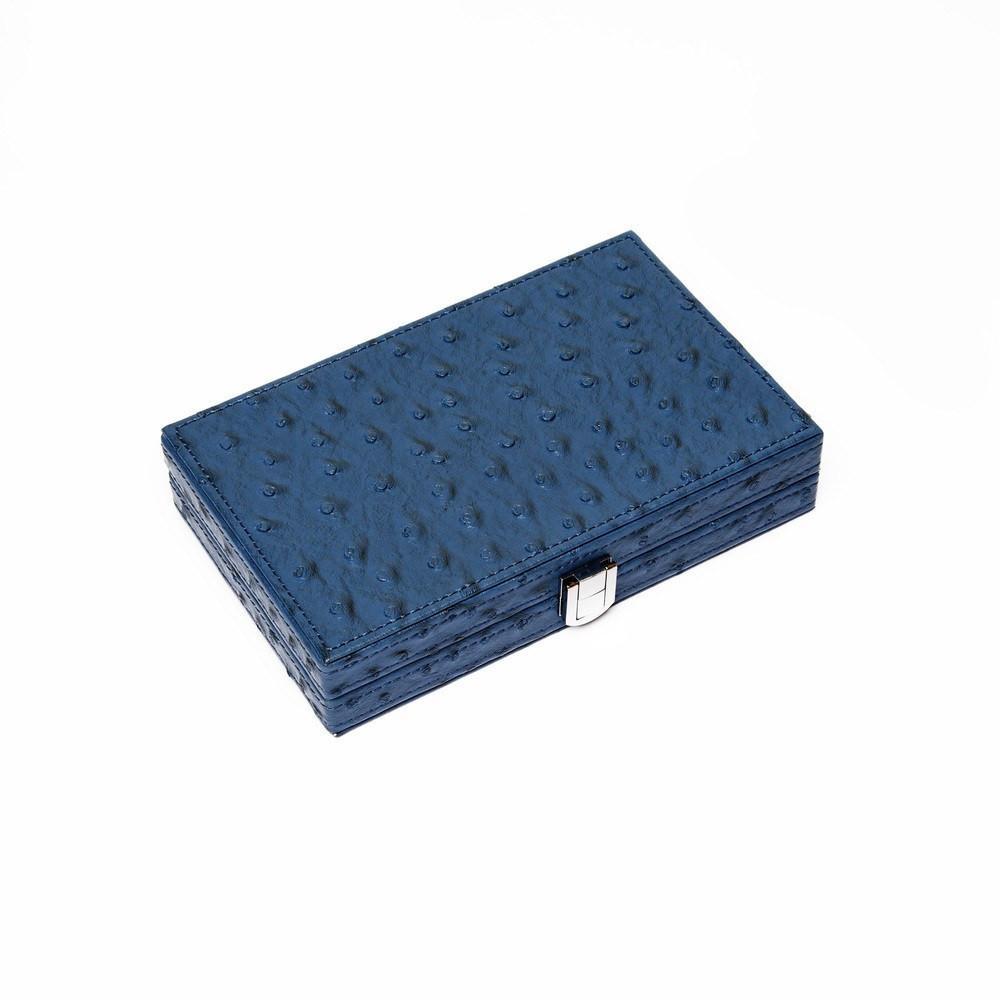 Brouk & Co Giftware Line 'Em Up Domino Set in Blue Ostrich