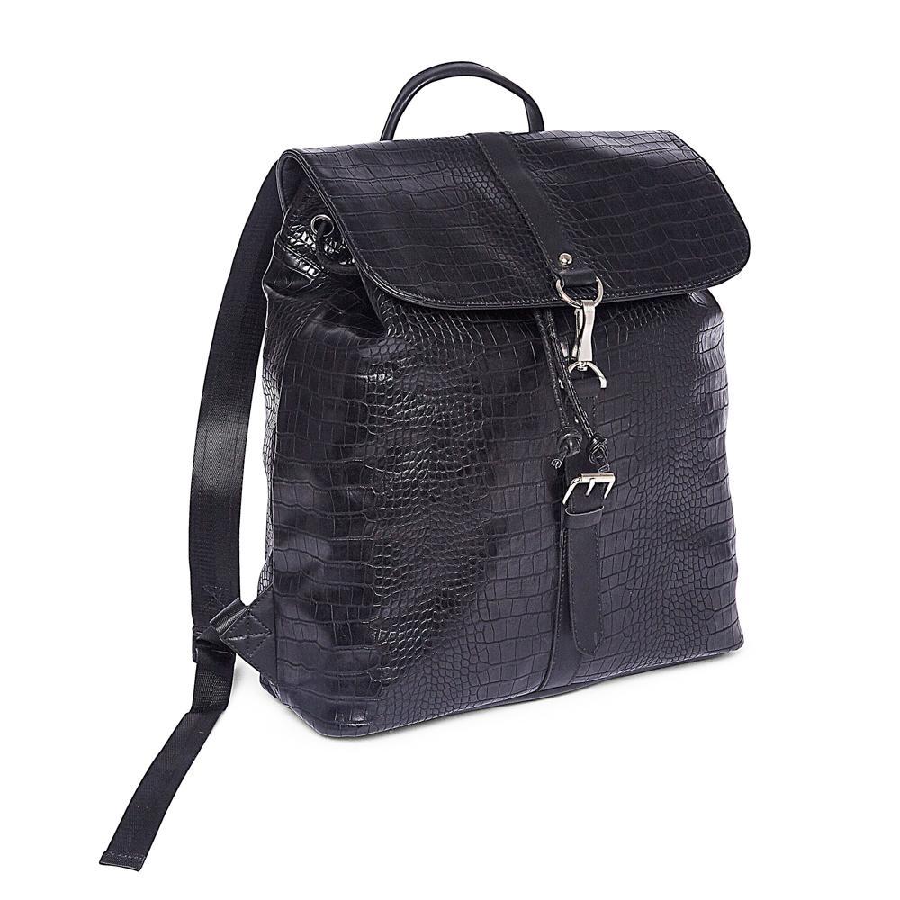 Brouk & Co Handbags Melbourne Croco Backpack, Black