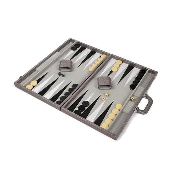 Onyx Backgammon Set Silver