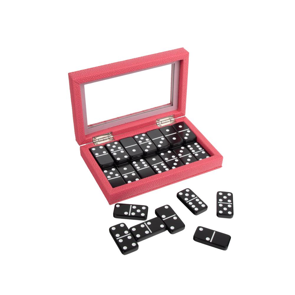 Brouk & Co Giftware Pink Onyx Domino Set