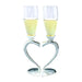 Creative Gifts Giftware Toasting Goblets With Heart Shaped Separating Base & Stem