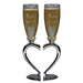 Creative Gifts Giftware Toasting Goblets With Heart Shaped Separating Base & Stem