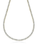 Crislu Jewelry Classic Tennis Necklace Finished in 18kt Yellow Gold - 16"