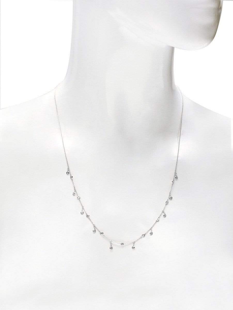 Crislu Jewelry CRISLU Adjustable Necklace Finished in Pure Platinum