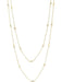 Crislu Jewelry CRISLU Bezel 36" Necklace Finished in 18KT Gold