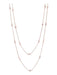 Crislu Jewelry CRISLU Bezel 36" Necklace Finished in 18KT Rose Gold