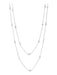 Crislu Jewelry CRISLU Bezel 36" Necklace Finished in Pure Platinum 4mm