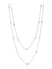 Crislu Jewelry CRISLU Bezel 36" Necklace Finished in Pure Platinum 4mm