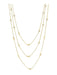 Crislu Jewelry CRISLU Bezel 48" Necklace Finished in 18KT Gold