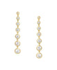 Crislu Jewelry CRISLU Bezel Set 2.9 Carat Drop Earrings Finished in 18KT Gold