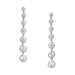 Crislu Jewelry CRISLU Bezel Set 2.9 Carat Drop Earrings Finished in Pure Platinum