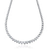 Crislu Jewelry CRISLU Classic Graduated Tennis Necklace Finished in Pure Platinum - 16"