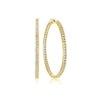 Crislu Jewelry CRISLU Classic Inside Out Hoop Earrings 1.6 Carat Finished in 18KT Gold