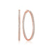 Crislu Jewelry CRISLU Classic Inside Out Hoop Earrings 1.6 Carat Finished in 18KT Rose Gold
