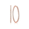 Crislu Jewelry CRISLU Classic Inside Out Hoop Earrings 1.6 Carat Finished in 18KT Rose Gold