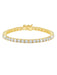 Crislu Jewelry CRISLU Classic Large Brilliant Tennis Bracelet Finished in 18KT Gold - Size 6.5