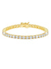 Crislu Jewelry CRISLU Classic Large Brilliant Tennis Bracelet Finished in 18KT Gold - Size 7.5