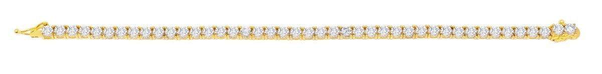 Crislu Jewelry CRISLU Classic Large Brilliant Tennis Bracelet Finished in 18KT Gold - Size 7.5