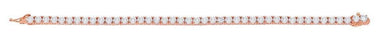 Crislu Jewelry CRISLU Classic Large Brilliant Tennis Bracelet Finished in 18KT Rose Gold - Size 7.5
