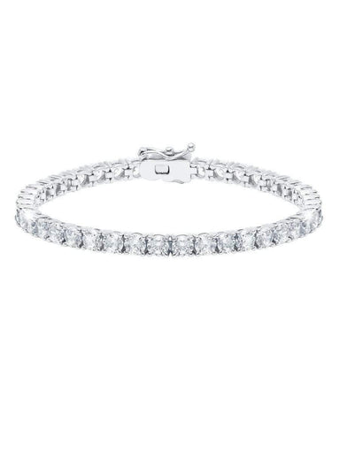Crislu Jewelry CRISLU Classic Large Brilliant Tennis Bracelet Finished in Pure Platinum - Size 7