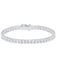 Crislu Jewelry CRISLU Classic Large Princess Tennis Bracelet Finished in Pure Platinum - Size 6.5