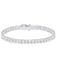 Crislu Jewelry CRISLU Classic Large Princess Tennis Bracelet Finished in Pure Platinum - Size 7