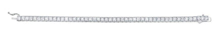 Crislu Jewelry CRISLU Classic Large Princess Tennis Bracelet Finished in Pure Platinum - Size 7