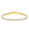 Crislu Jewelry CRISLU Classic Medium Brilliant Tennis Bracelet Finished in 18KT Gold - Size 6.5