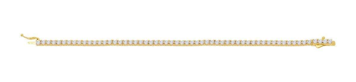 Crislu Jewelry CRISLU Classic Medium Brilliant Tennis Bracelet Finished in 18KT Gold - Size 6.5