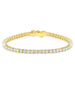 Crislu Jewelry CRISLU Classic Medium Brilliant Tennis Bracelet Finished in 18KT Gold - Size 7