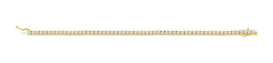 Crislu Jewelry CRISLU Classic Medium Brilliant Tennis Bracelet Finished in 18KT Gold - Size 7