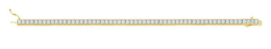 Crislu Jewelry CRISLU Classic Medium Princess Tennis Bracelet Finished in 18KT Gold - Size 6.5