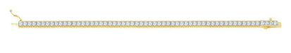 Crislu Jewelry CRISLU Classic Medium Princess Tennis Bracelet Finished in 18KT Gold - Size 7.5