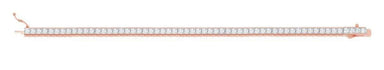 Crislu Jewelry CRISLU Classic Medium Princess Tennis Bracelet Finished in 18KT Rose Gold - Size 7.5