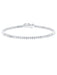 Crislu Jewelry CRISLU Classic Small Brilliant Tennis Bracelet Finished in Pure Platinum - Size 6.5