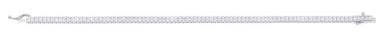 Crislu Jewelry CRISLU Classic Small Princess Tennis Bracelet Finished in Pure Platinum - Size 6.5