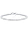 Crislu Jewelry CRISLU Classic Small Princess Tennis Bracelet Finished in Pure Platinum - Size 7
