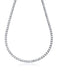 Crislu Jewelry CRISLU Classic Tennis Necklace Finished in Pure Platinum - 16"