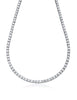 Crislu Jewelry CRISLU Classic Tennis Necklace Finished in Pure Platinum - 18"