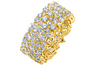 Crislu Jewelry 5 Crislu Cluster Large Eternity Ring Finished In 18kt Yellow Gold