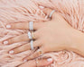 Crislu Jewelry CRISLU Cluster Large Eternity Ring Finished in Pure Platinum - Size 7